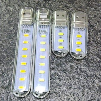 Lampu USB LED 3/8 Meja Kerja Laptop Komputer Portable Strip 5V Putih Super Terang Senter Emergency L