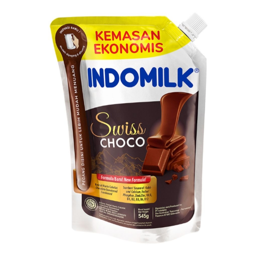 

Indomilk Krimer Kental Manis Swiss Choco Pouch 545g