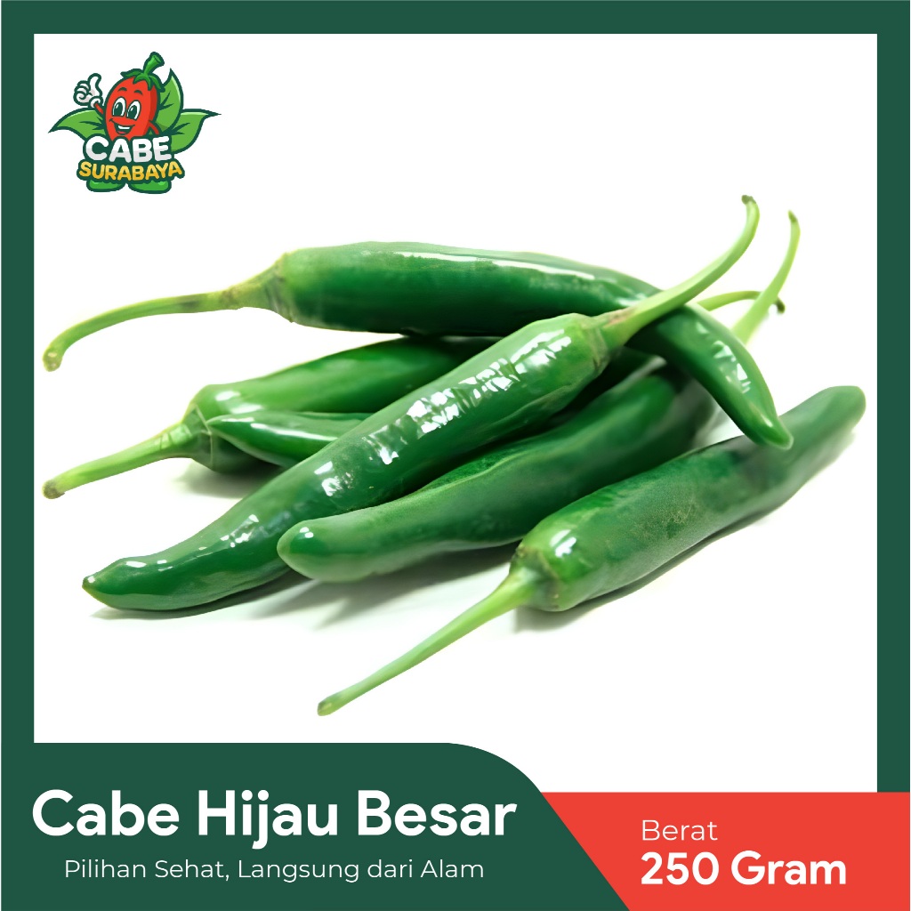 

Cabai Hijau Besar Fresh 250 Gram