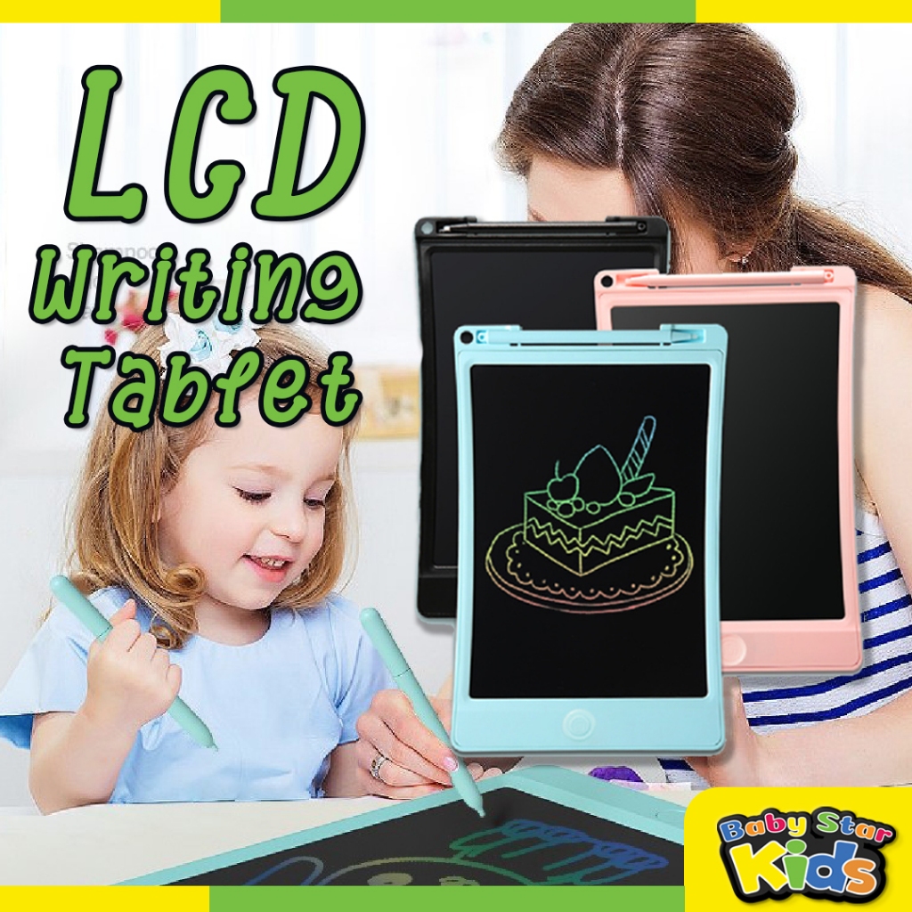 LCD TABLET DINO KARAKTER EDUKASI ANAK / DRAWING WRITING TABLET Belajar Sekolah / Papan Tulis Digital