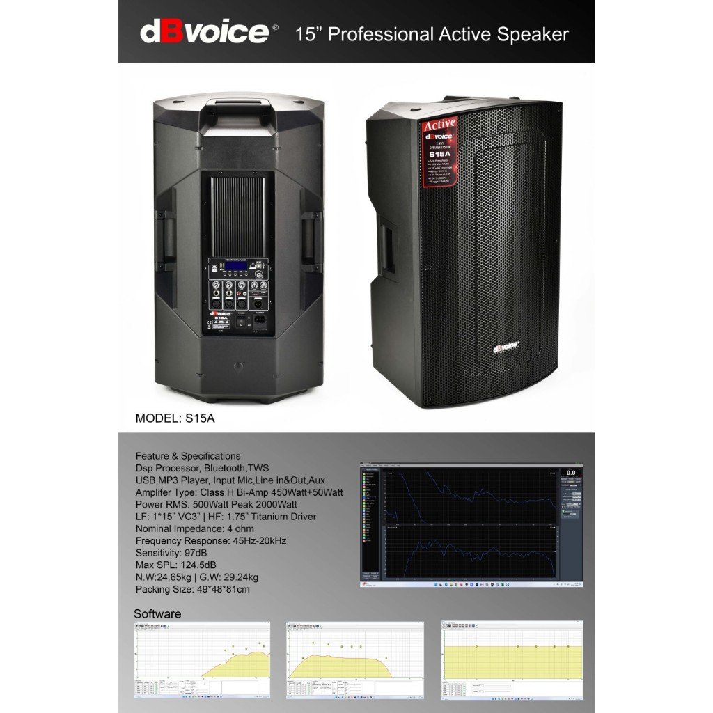 S-15A SPEAKER AKTIF 15 INCH DBVOICE ORIGINAL / SPEAKER AKTIF 15 INCH