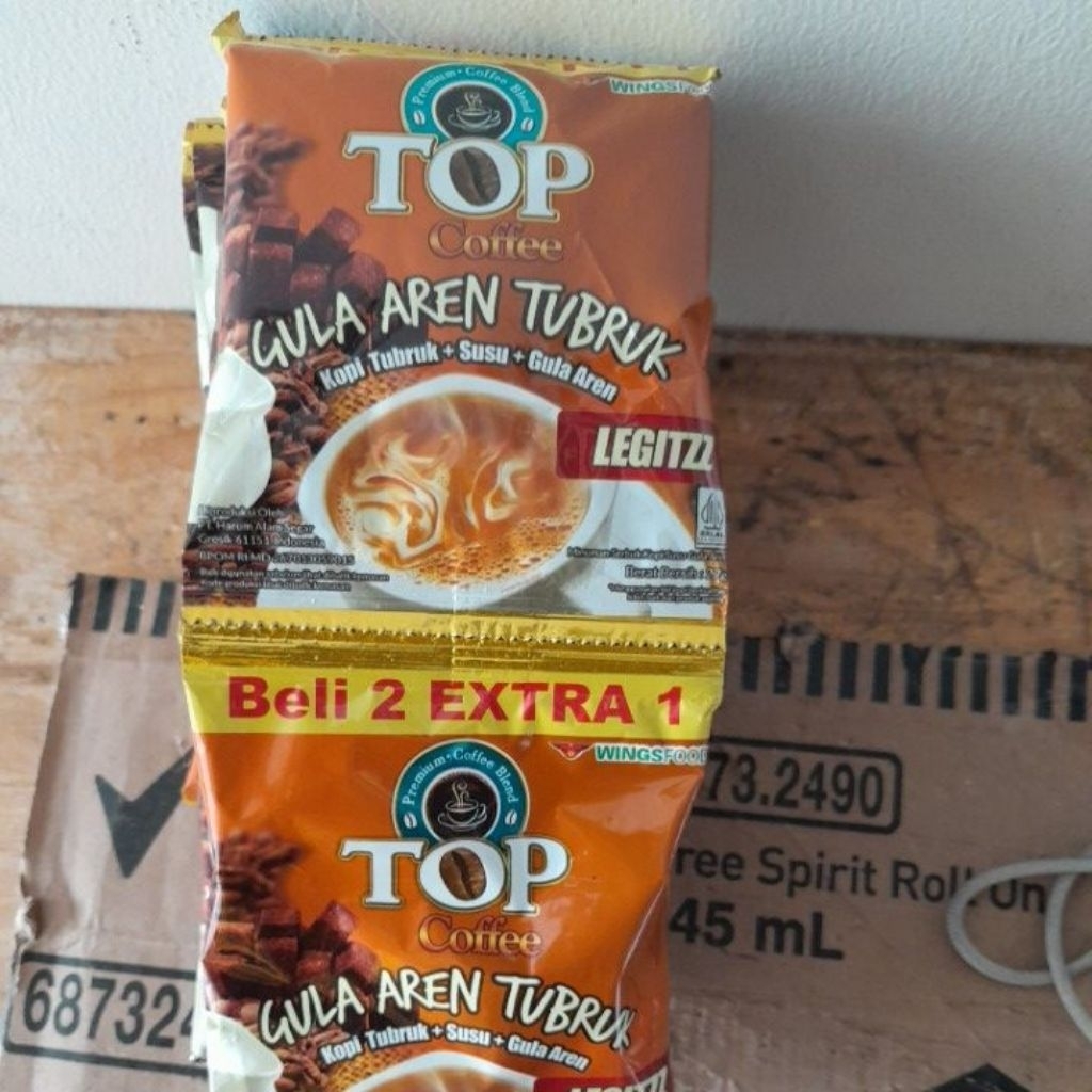 

top coffe gula aren tubruk 15 sachetX3