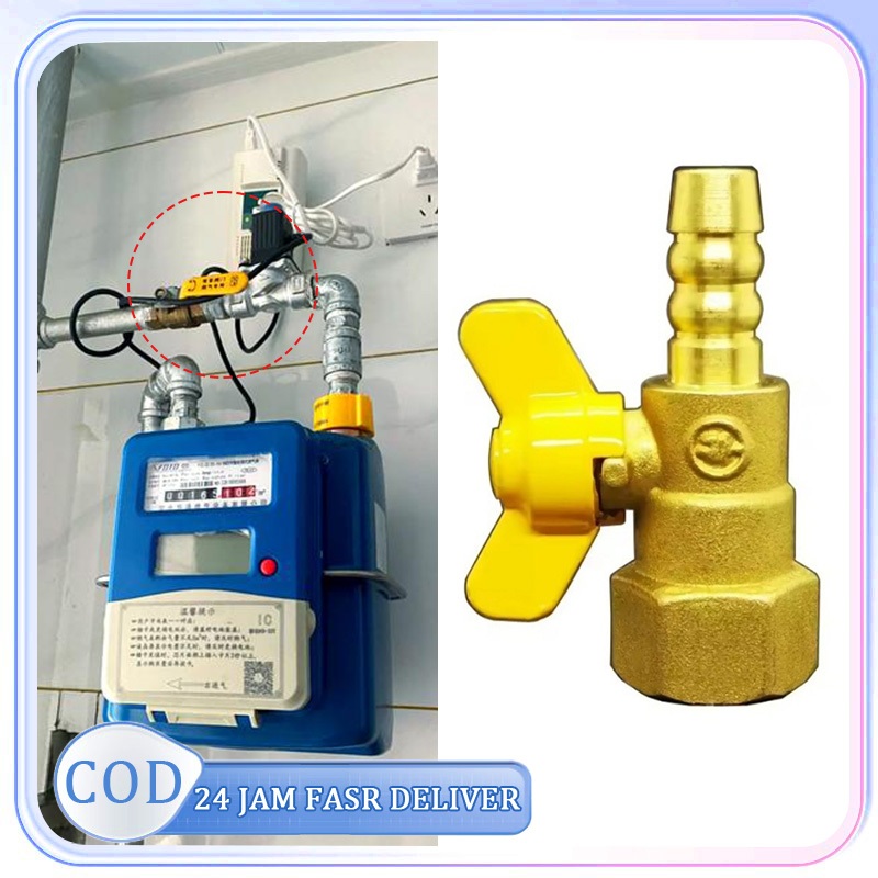 Kran Buat Gas Stop Kran Gas 1/2 Inch Stop Kran Gas Kran Kompor Kran Gas Kuningan 1/2" Singgle