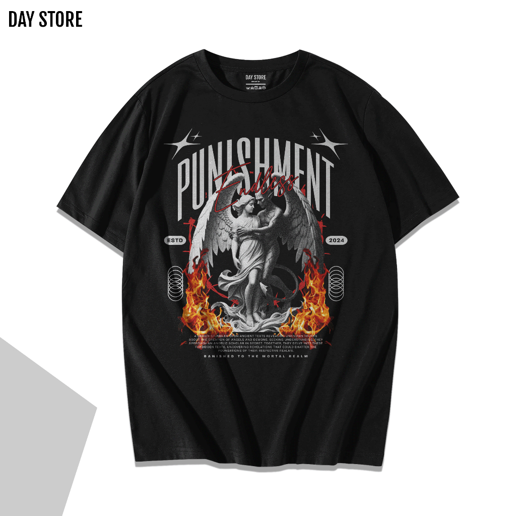 DAY STORE - Kaos Streetwear PUNISHMENT ENDLESS Pria Wanita Baju Tshirt Distro
