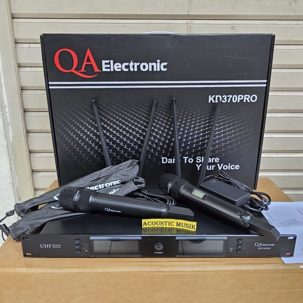 MIC WIRELEES QA ELECTRONIC KD 370 PRO PROFESIONAL WIRELEES MICROPHONE KD 370 PRO ORIGINAL