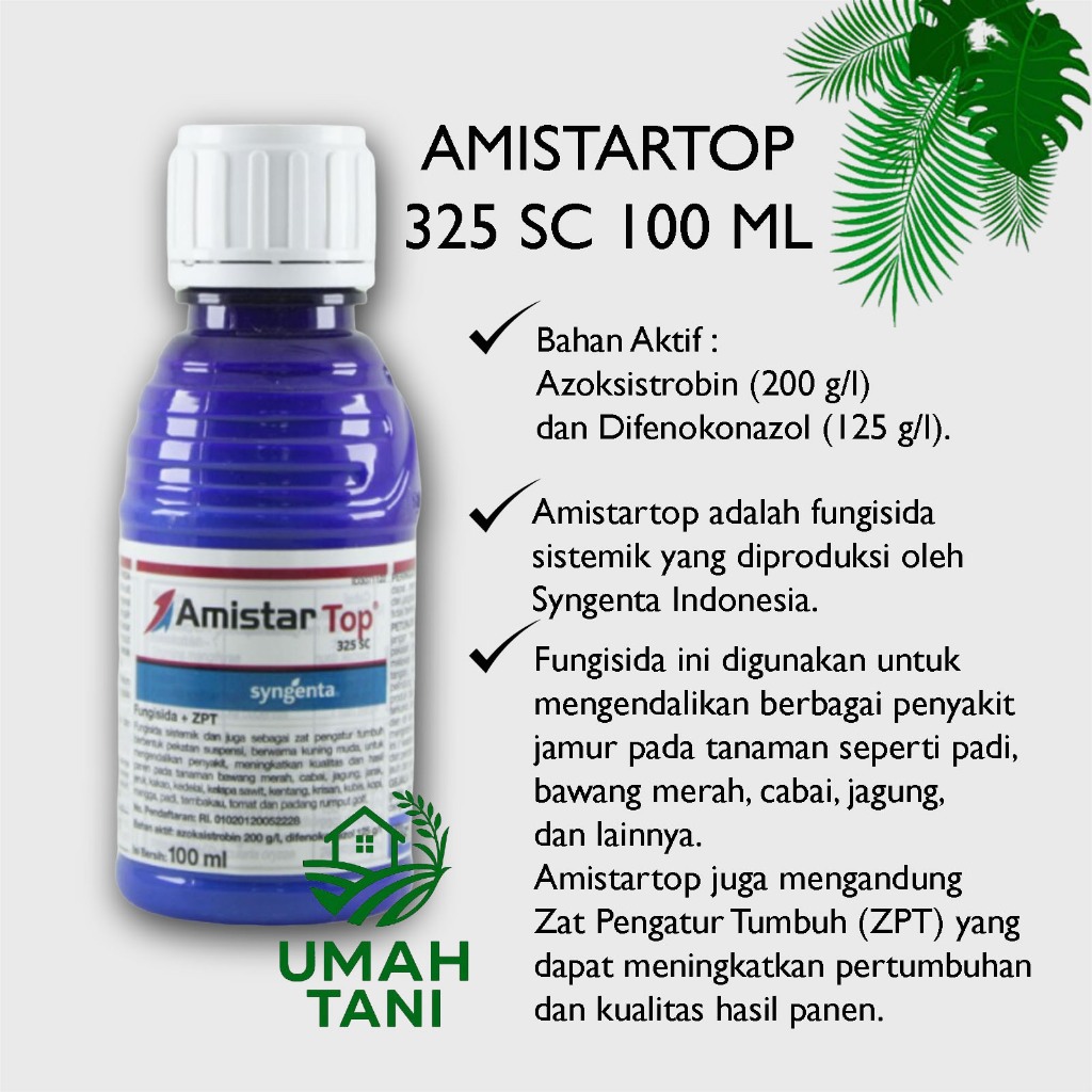 AMISTARTOP 325 SC 100 ML Formula Sistemik ZPT Syngenta Obat Hama Jamur Tanaman Pertanian Perkebunan