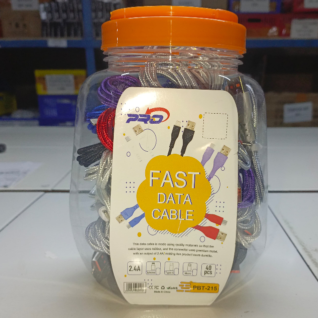 KABEL DATA TOPLES IPHONE KABEL DATA FAST CHARGING PBT-215 1 TOPLES ISI 40PCS