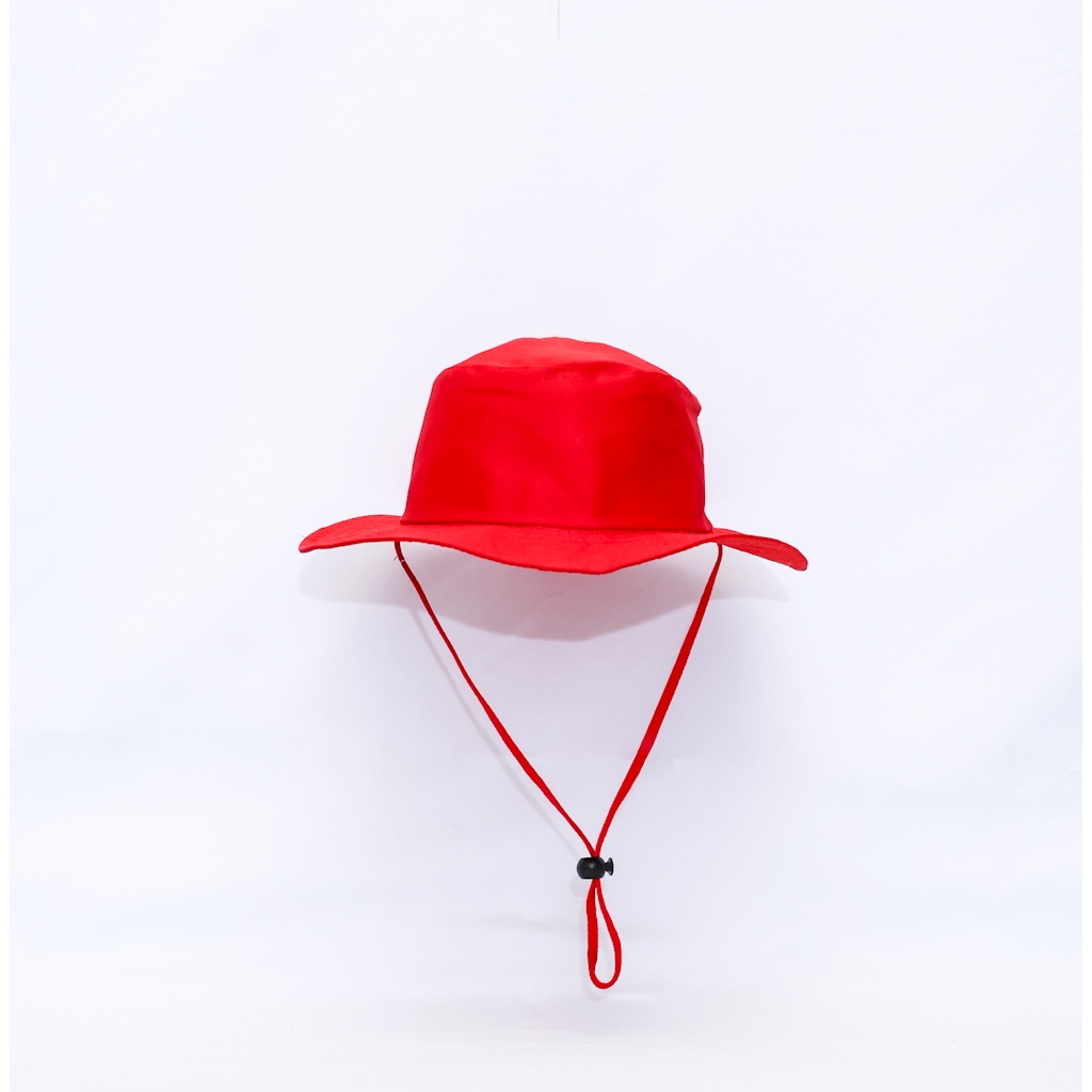 Topi Rimba Dewasa Merah Putih Pria Wanita Logo DTF