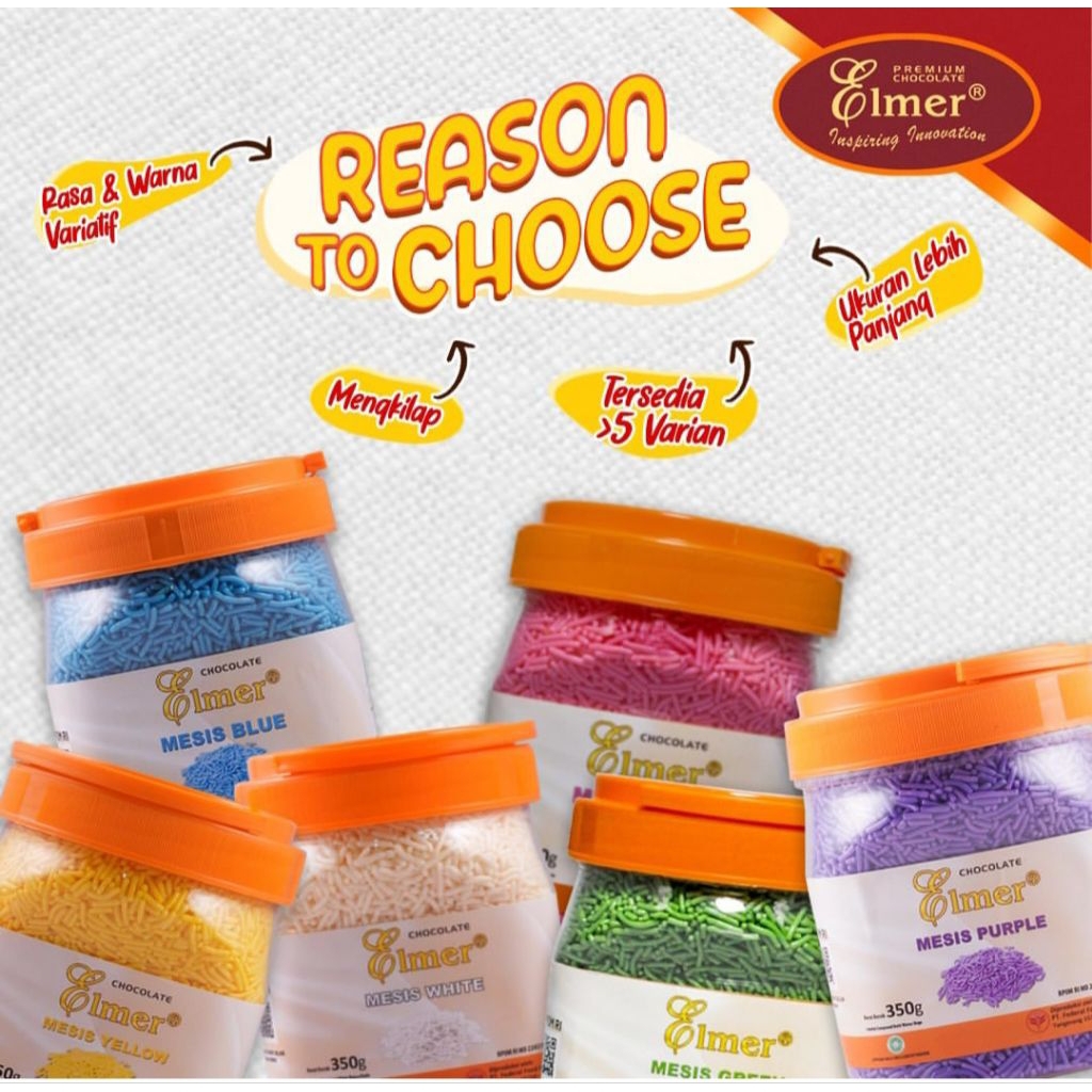 

Elmer mesis coklat warna berat 100gr /meses warna