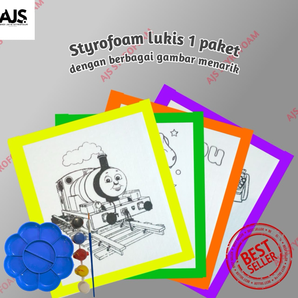 

Styrofoam Lukis Edukasi Anak Paket Lengkap | Styrofoam Gambar 33x40x1
