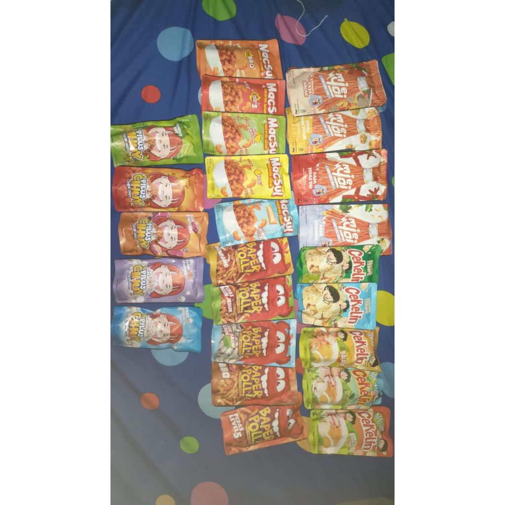 

CEKELIN cemilan keluarga cocok untuk kalangan muda maupun orang tua dngn banyak pilihan rasa dari original sampai pedas level 5 .. enak buar nyantai...