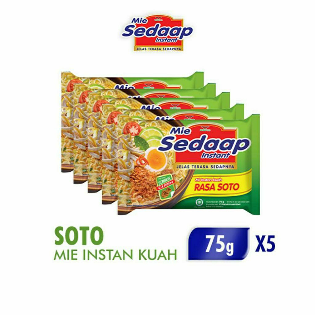 

Mie Sedap soto isi 5 pcs(5 bungkus)