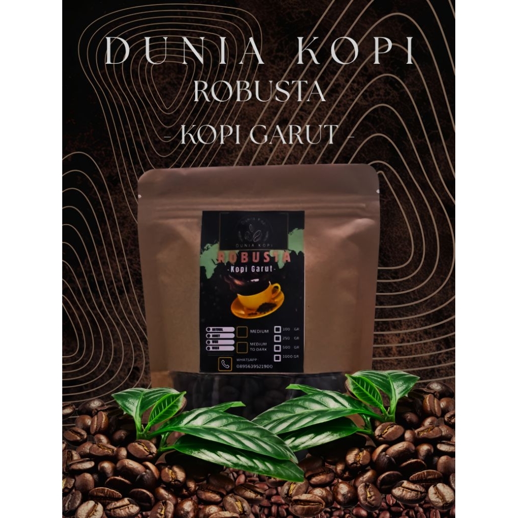 

ROBUSTA GARUT Roast Bean GRADE 1 FINE 1Kg Rasa kuat & Hemat