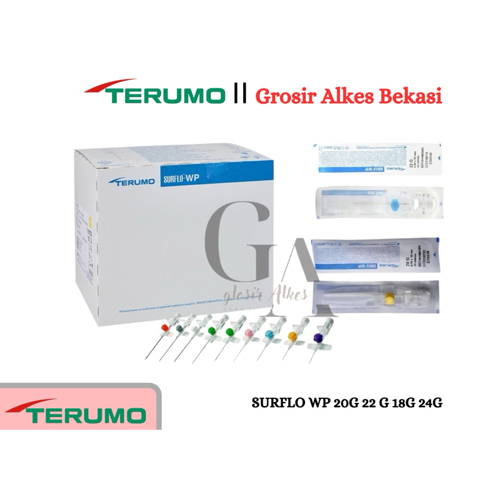 Surflo WP Surflo Wing Terumo no 18G, ini 20G, 22G, 24G, 26G  Iv cath Harga/Pcs