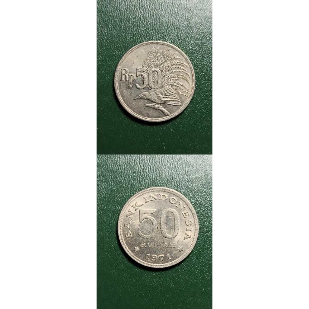 koin kuno Indonesia 50 rp tahun 1971 k22