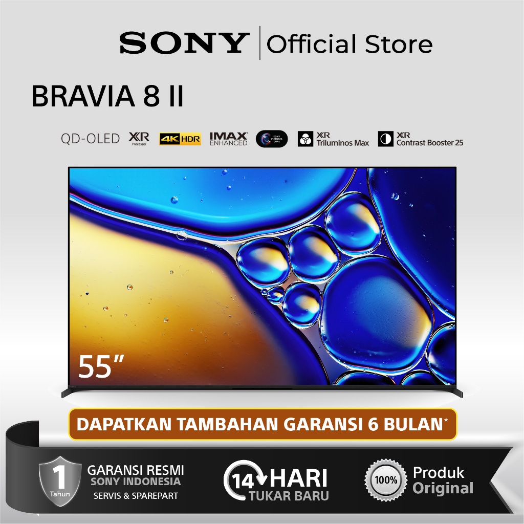 Sony BRAVIA 8 II 55 Inch K-55XR80M2 Smart Google TV OLED 4K HDR Bravia 8 Mark II