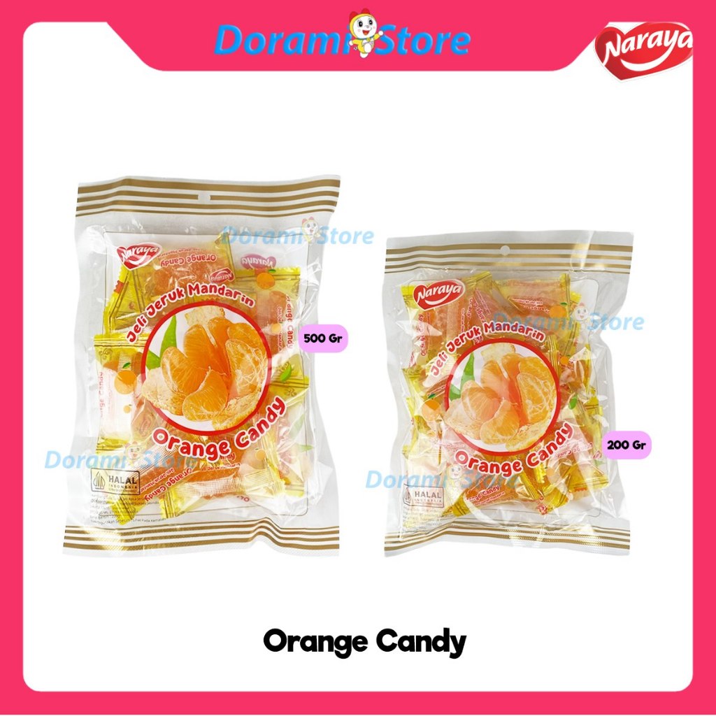 

Naraya Orange Candy 200gr / Naraya Orange Candy 500gr / Permen Jeruk Lembut