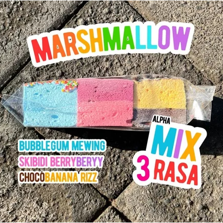 

Yummy Marshmallow JustFluff MIX ALPHA [3 KOTAK 3 RASA] JustFluff Marshmallow [1 PACK]