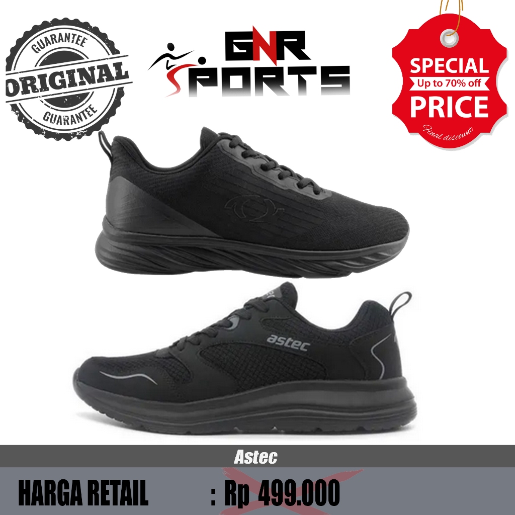 Sepatu  Astec Jody Walking Shoes - Black ASCFWW4UW3BL  Original 100%