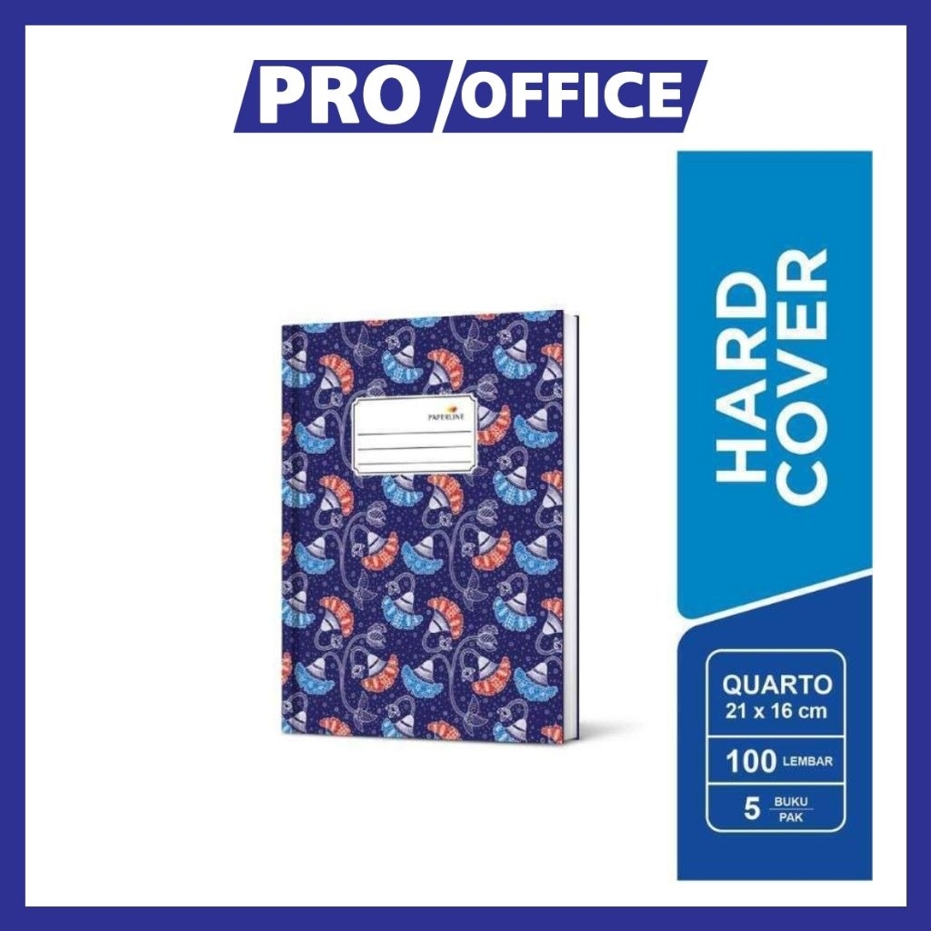 

ProOffice - Buku Paperline Batik 100 Lembar ukuran (Quarto, Folio, Ekspedisi) 1Pack isi 5pcs/ Satuan