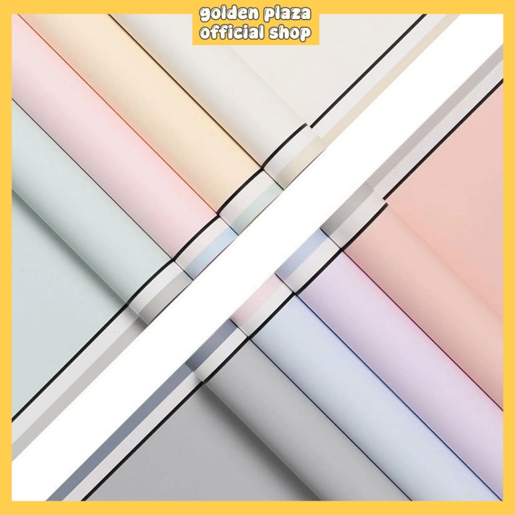 

(20 LEMBAR) Kertas Buket Bunga Flower Wrapping Paper List Black Polos Motif Florist Cellophane KB6102