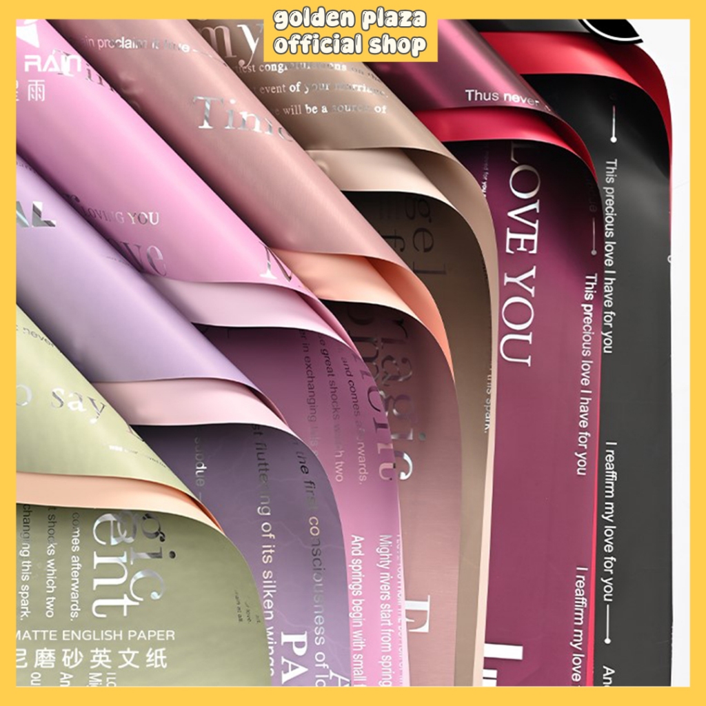 

20 LEMBAR) Flower Wrapping Cellophane PaperTwotone 2 warna Kertas Buket Bunga Paper KB6017