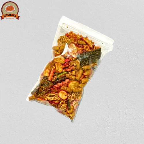 

Kerupuk Seblak Kering Campur Mix Bumbu Kacang Pedas 150gr Lotek