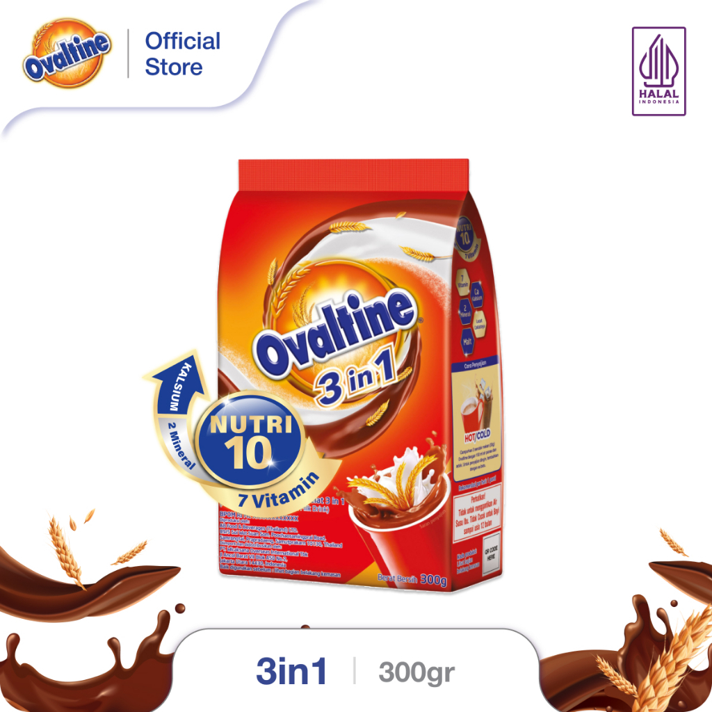 

OVALTINE 3in1 Susu Bubuk Coklat 300g