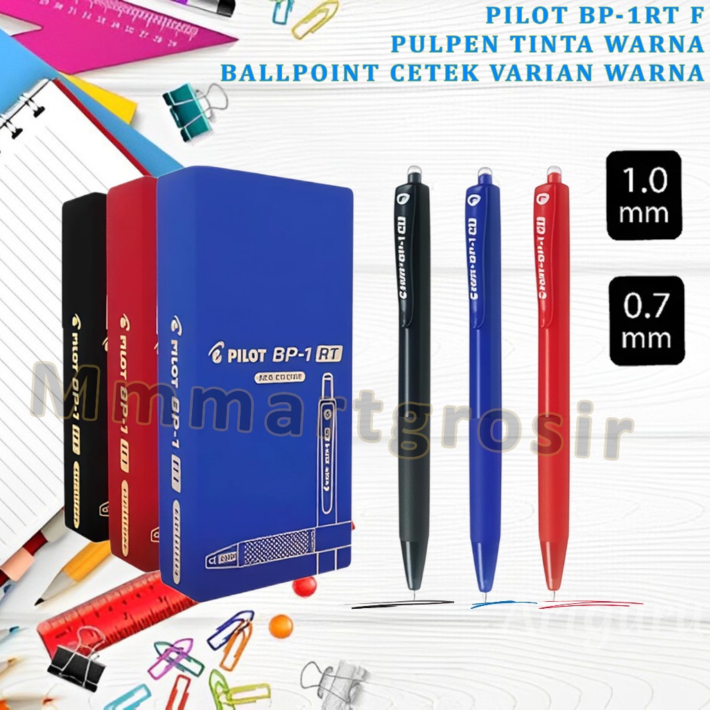 

Pilot Ballpoint / Pulpen Tinta Warna / Ballpoint Cetek Varian Warna / BP-1RT F