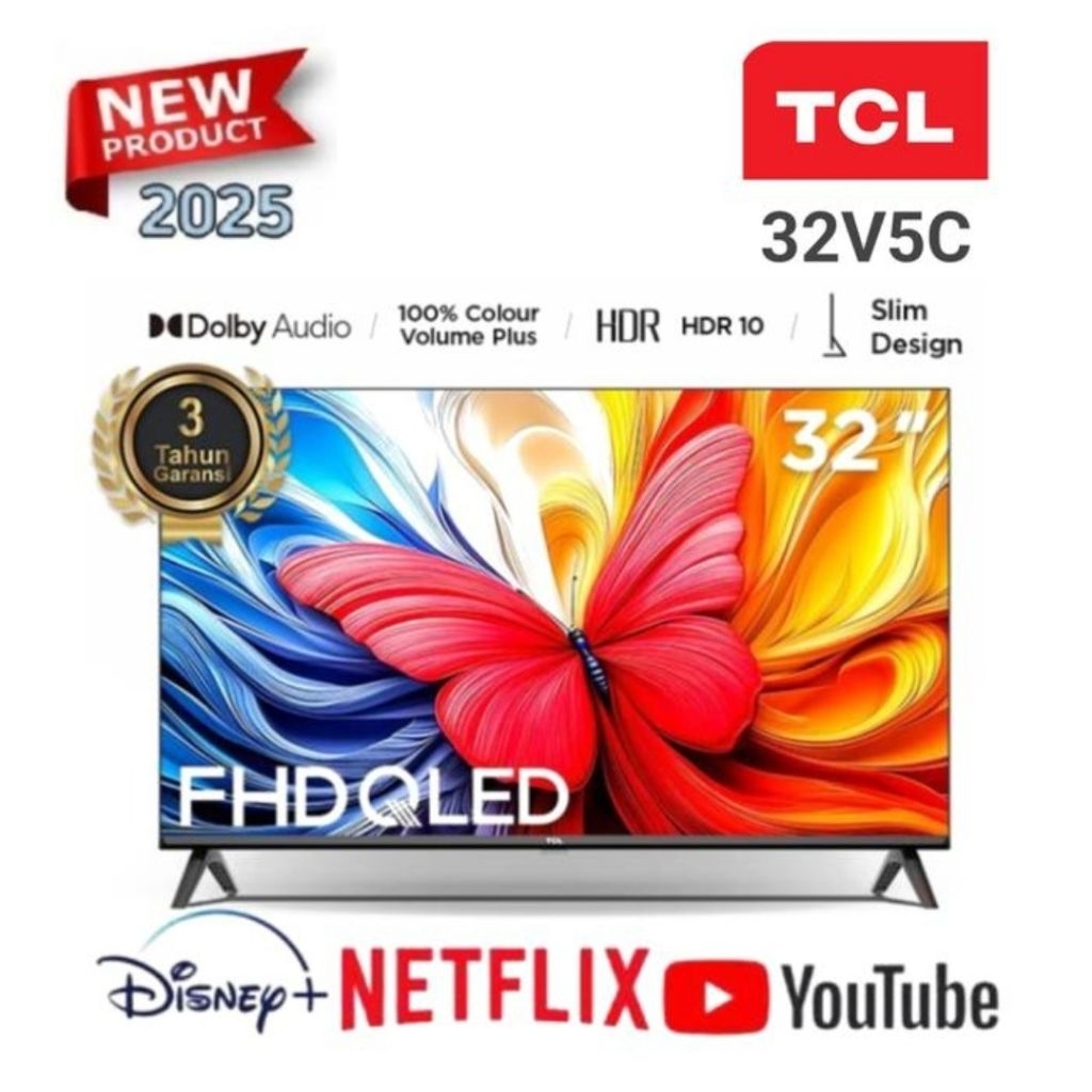 QLED TV 32" TCL 32V5C TCL Google TV 32 inch 32V5C FHD DIGITAL