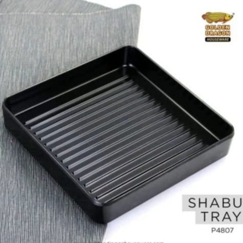 Sale piring shabu tray hitam melamin golden dragon
