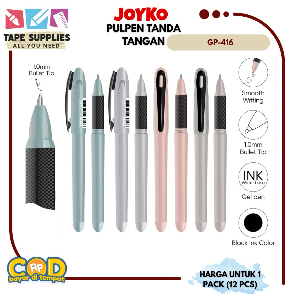 

(12 PCS) Pulpen MAHAL Joyko GP-416 1.0mm