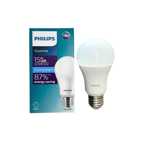Lampu LED Philips Essential cahaya putih 15 Watt Bohlam