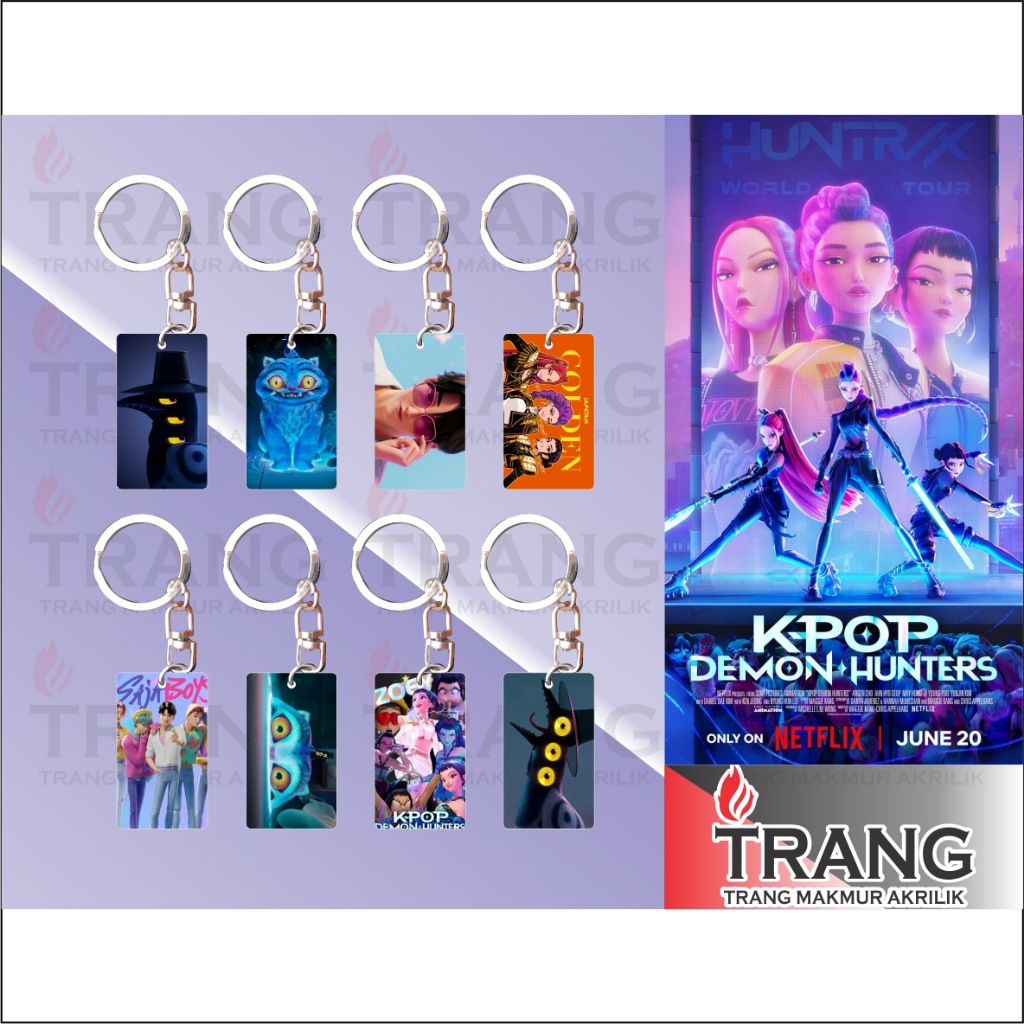 Gantungan Kunci Akrilik Kpop Demon Hunters / Keychain Acrylic KpopDemonHunters