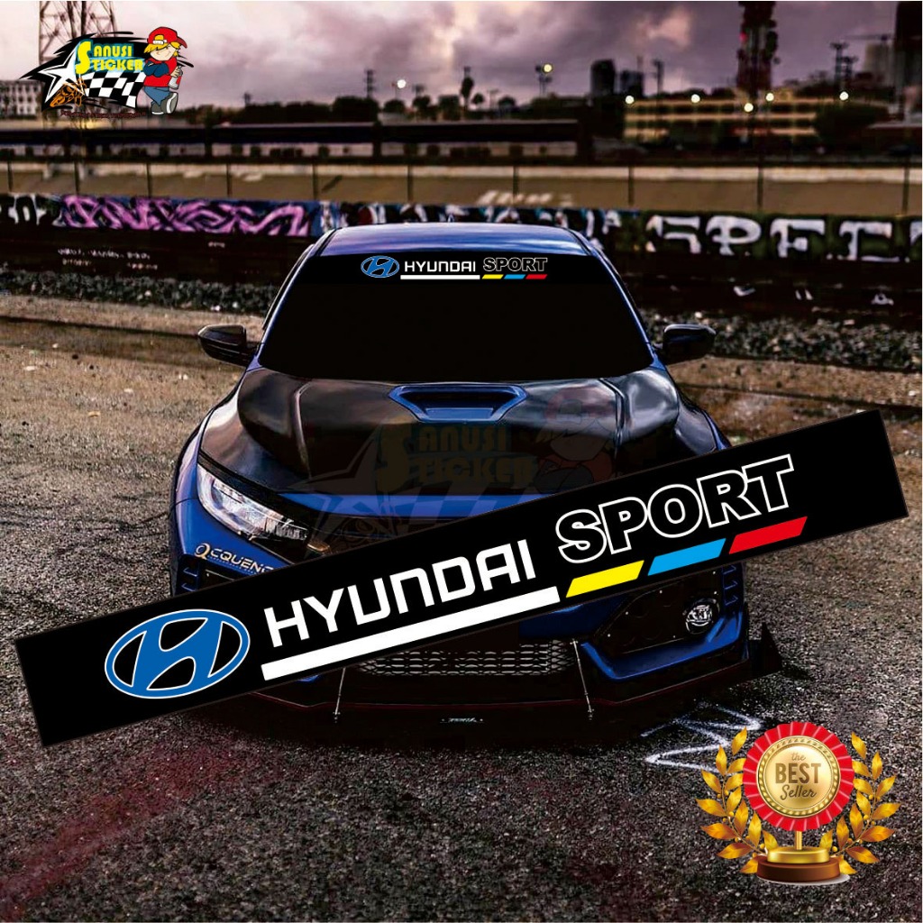 Stiker Mobil Stiker Decal Stiker Cutting Stiker Kaca Mobil Stiker Desain Hyundai Sport Stiker Termur