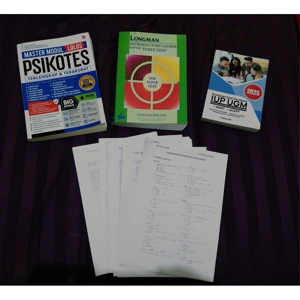 Persiapan IUP UGM GMST & ACEPT | BUKU PSIKOTES PTN GADJAH MADA