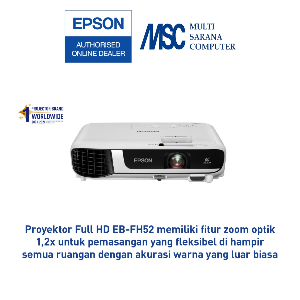 EPSON Projector EB-FH52 EBFH52 EB FH52 Proyektor