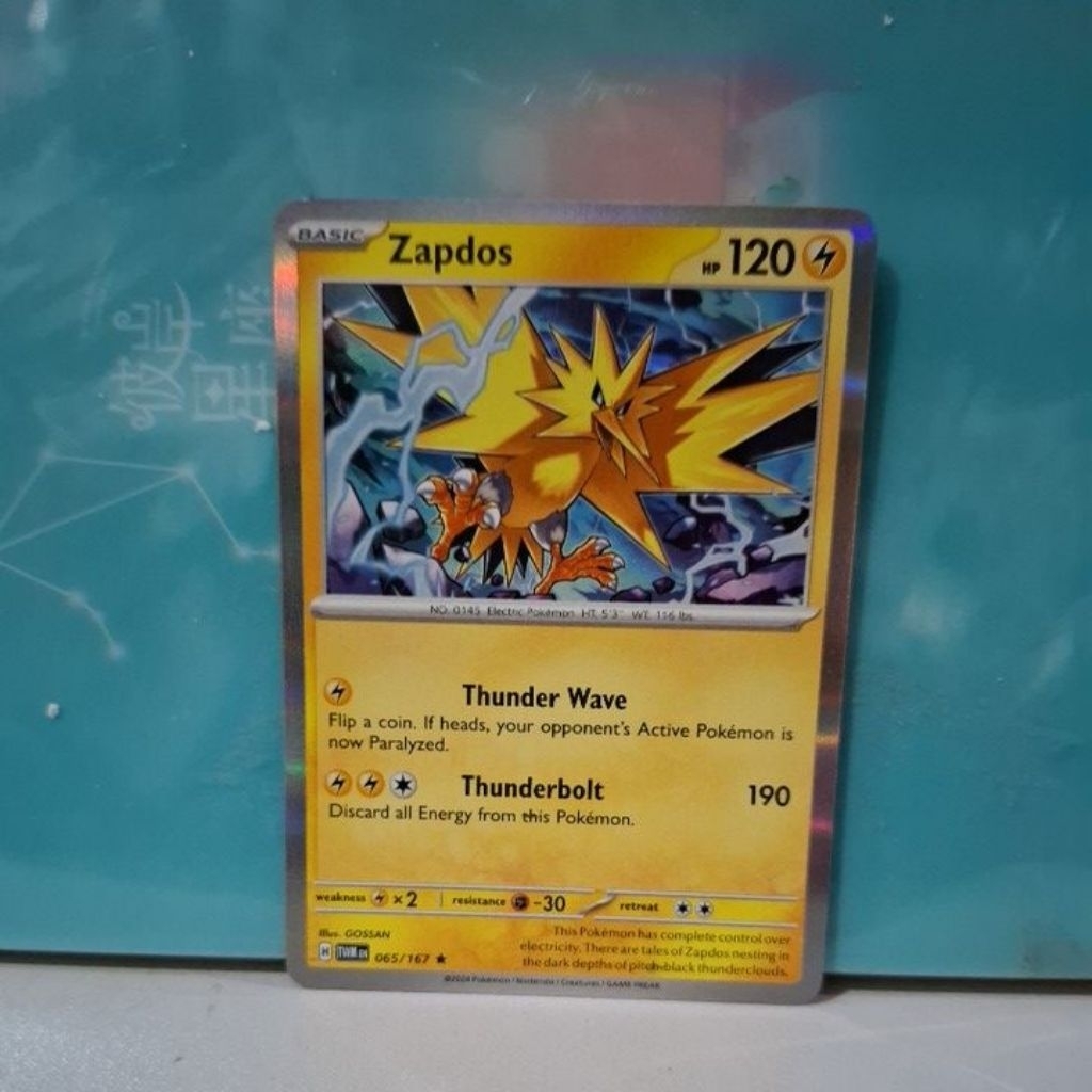 kartu pokemon original holo rare zapdos TWM 065/167