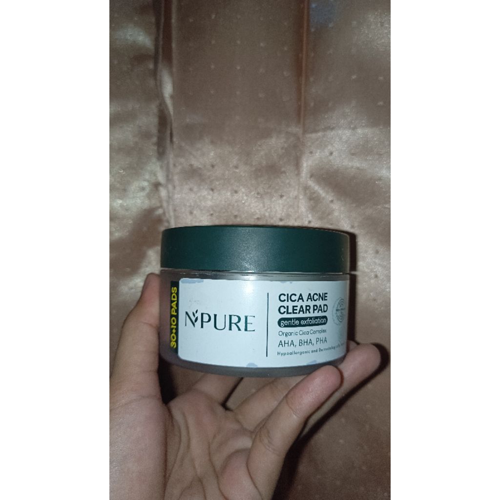 PRELOVED NPURE CICA CLEAR PAD JAR EKSFOLIASI KULIT WAJAH ВРОМ