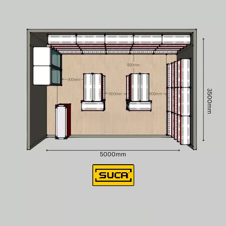 Rak Minimarket Paket Luas 5x3,5m / Rak Minimarket