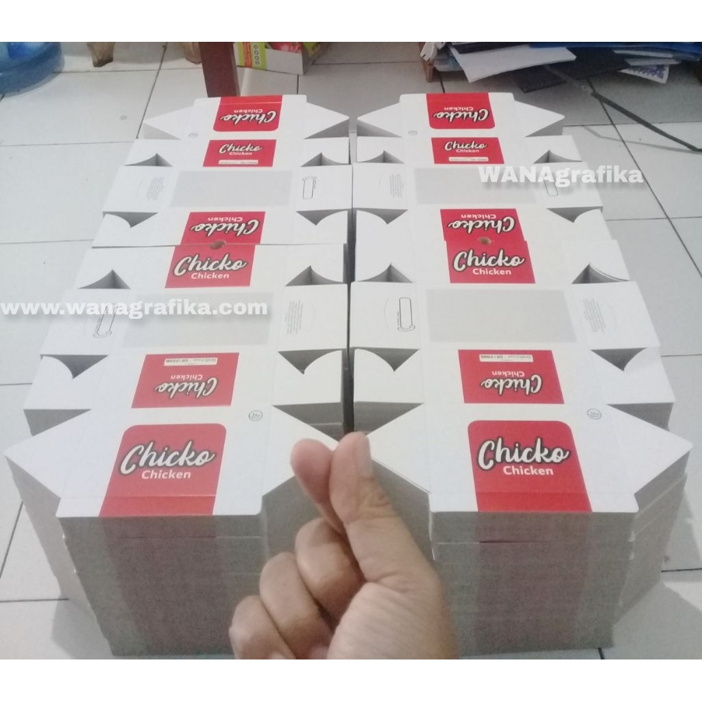 

custom dus ayam fullcolor 17x10x7 cm