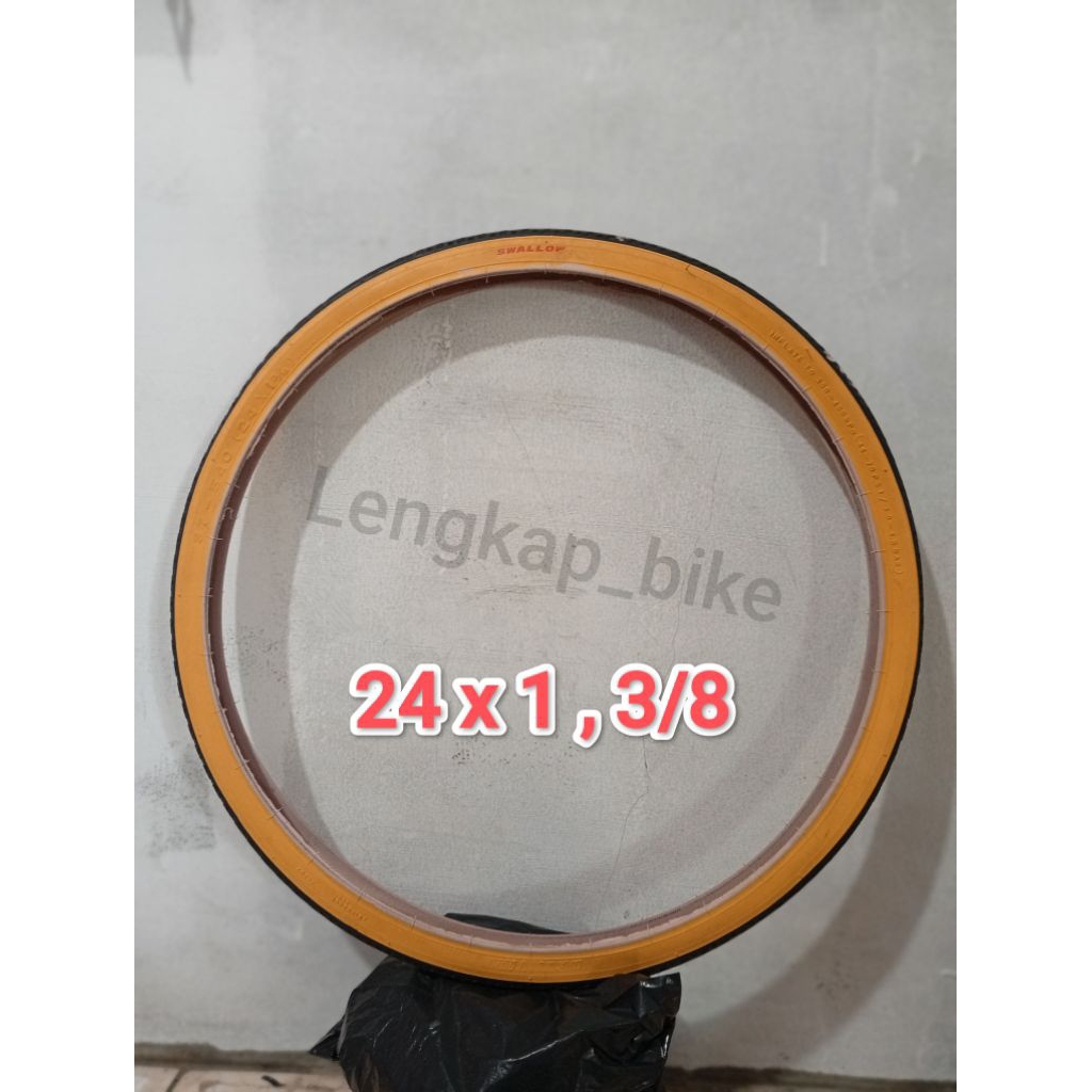 BAN LUAR SEPEDA MINI FEDERAL 24 X 1, 3/8 KUNING HITAM MTB DAN LAINNYA UKURAN BAN 24 X 1, 3/8