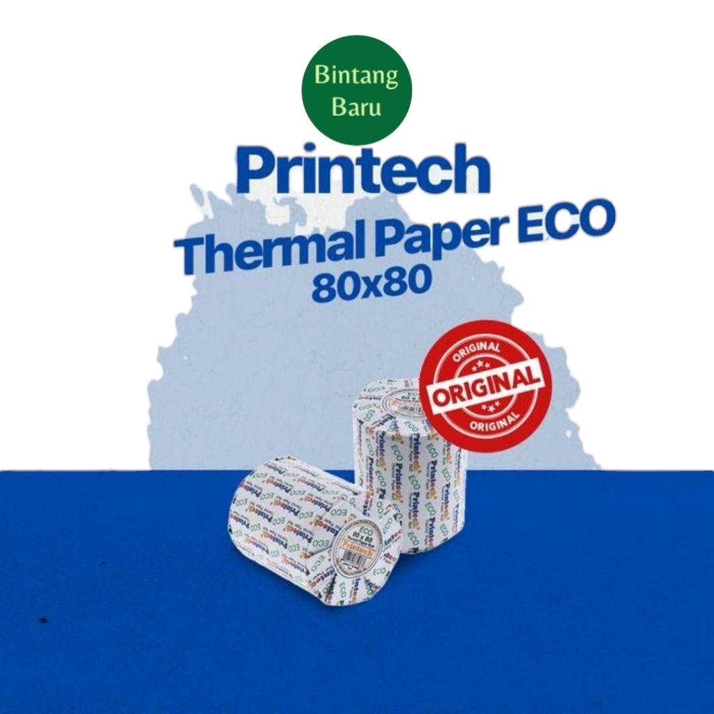 

Printech Kertas Thermal 80x80 Eco 80x80 Ekonomis Printech 80x80 Struk Printech 80x80