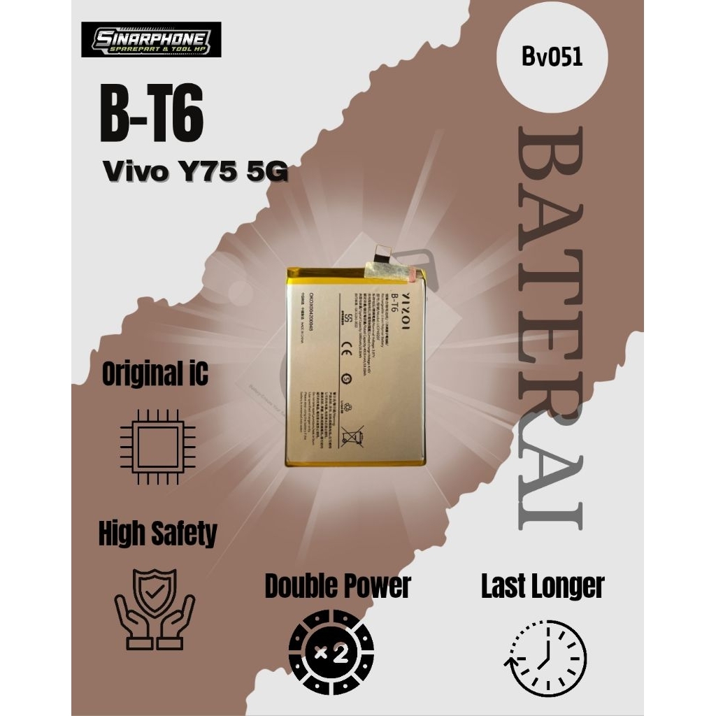 BATERAI B-T6 BATERAI VIVO Y75 5V