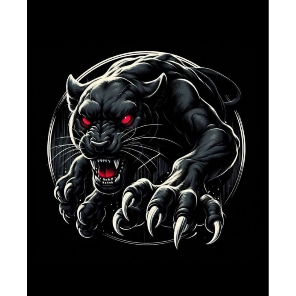 

gambar stikerl macan kumbang hitam size 22x30cm,kaca mobil