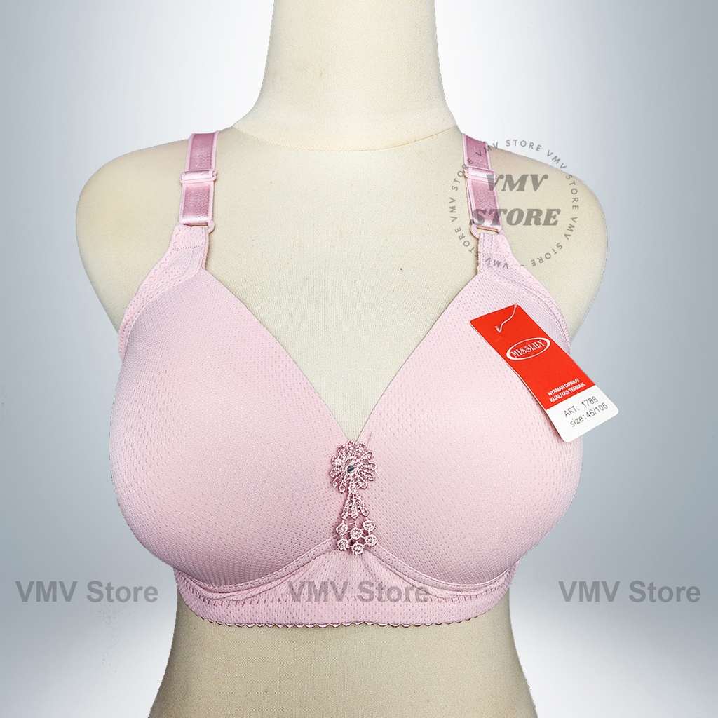 Bh Extra Jumbo Cup D Tanpa Kawat Misslily 1788 Bra Wanita Kait 4 Motif Pori Kulit Jeruk