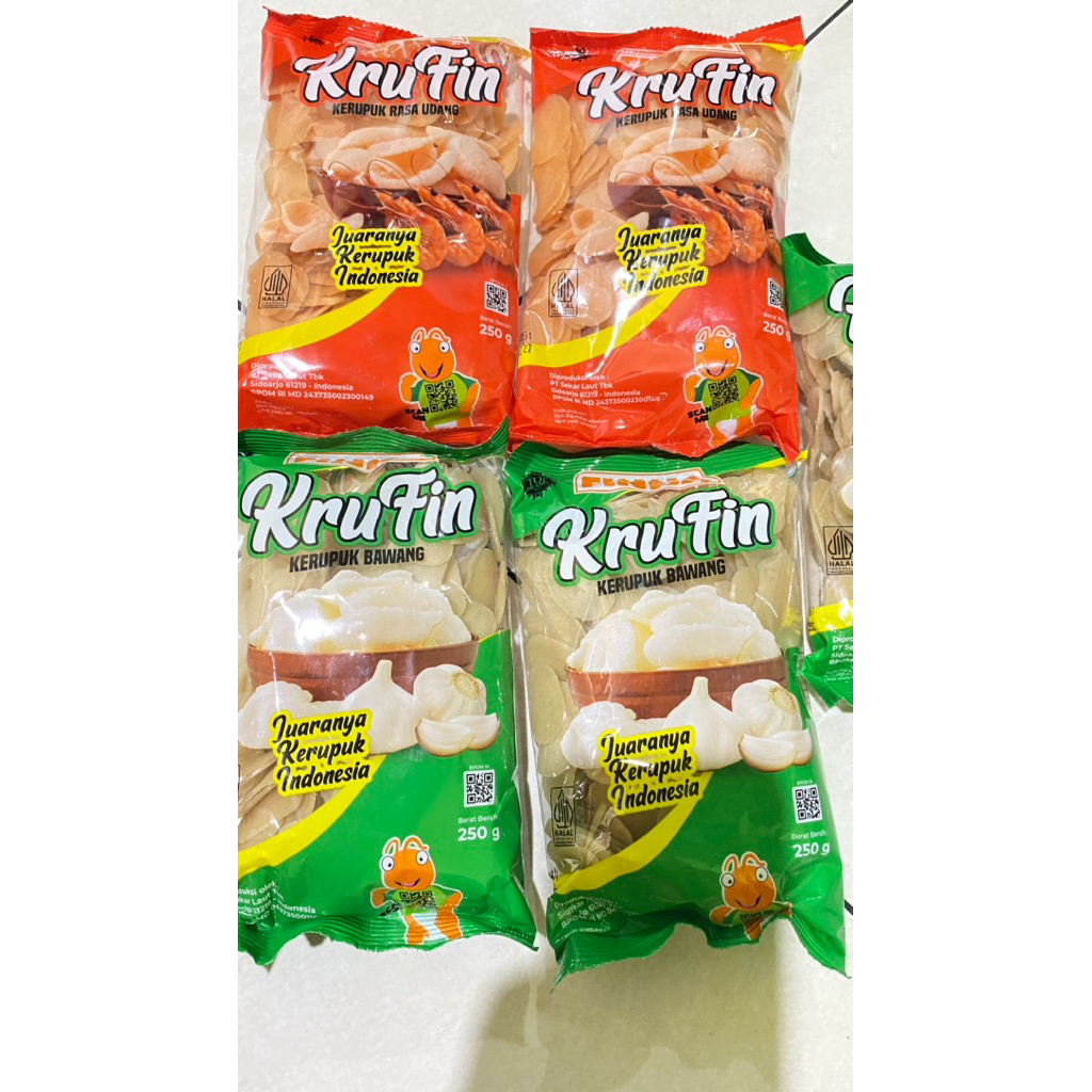 

KERUPUK BAWANG DAN KERUPUK UDANG MERK KRUFIN 250 GR