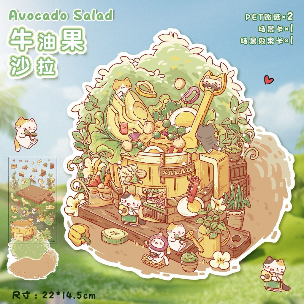 

3D Stiker Adegan Stiker Mainan Edukasi Anak DIY 3D Scene Sticker Collection Relaxing Scene Making Sticker