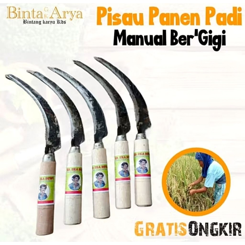 Alat Panen Padi Manual Bergerigi/Pisau Gergaji Panen Padi/Pisau Potong Padi/Alat Pertanian