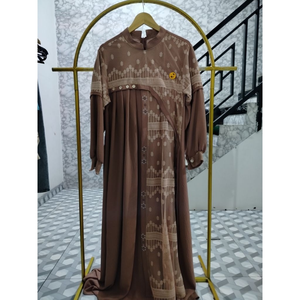 GAMIS KOMBINASI BRUKAT